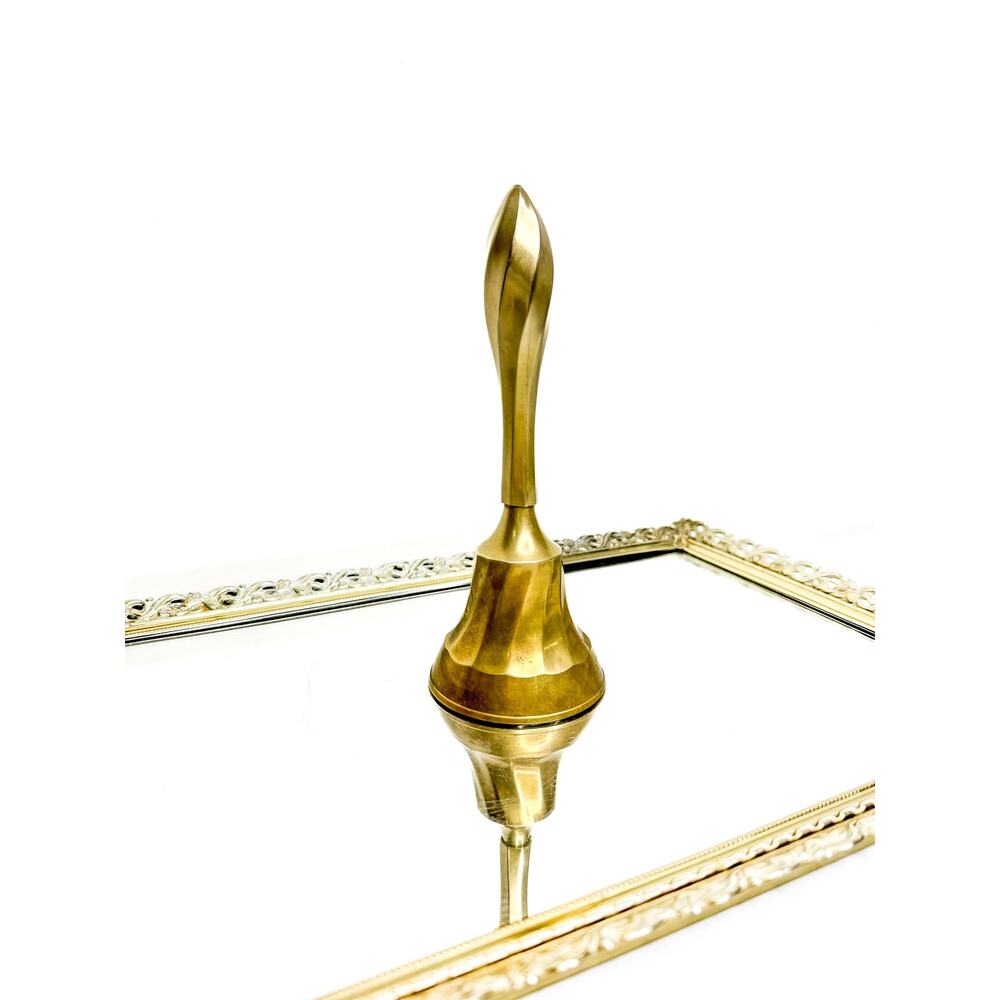 Vintage Brass Hand Bell - Handheld Solid Brass Bell with Charming Tone